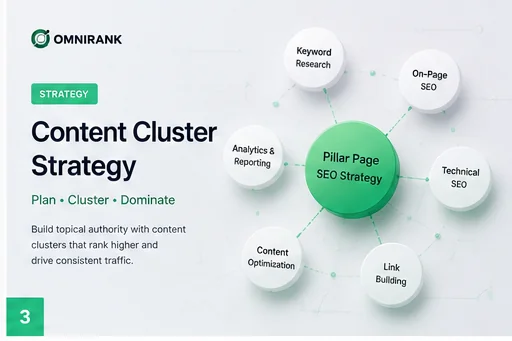 Ilustrasi content cluster dan pillar page